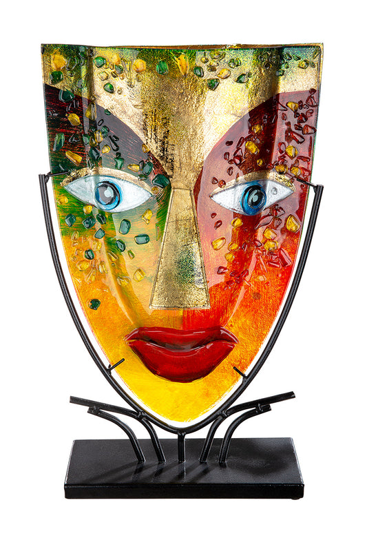 Glasfigur „Blue Eye“ – Handbemalte Gesichts-Skulptur | CASA ROMANO