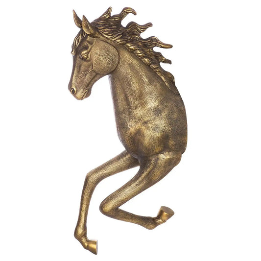 Wandobjekt Pferd "Dreamy" – Aluminium, bronzefarben | CASA ROMANO