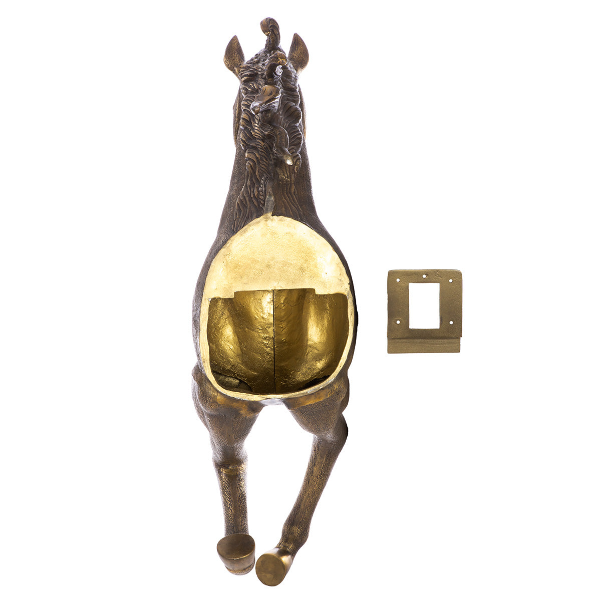 Wandobjekt Pferd "Dreamy" – Aluminium, bronzefarben