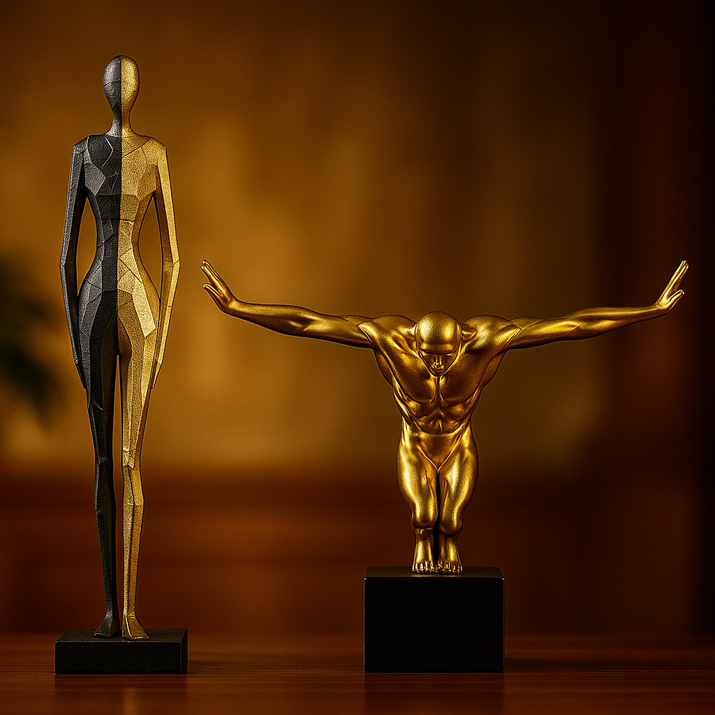 Figuren & Skulpturen aus Metall & Stein 