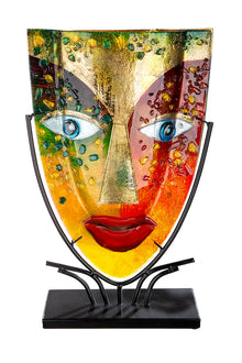 Glasfigur „Blue Eye“ – Handbemalte Gesichts-Skulptur | CASA ROMANO