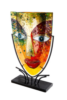 Glasfigur „Blue Eye“ – Handbemalte Gesichts-Skulptur | CASA ROMANO