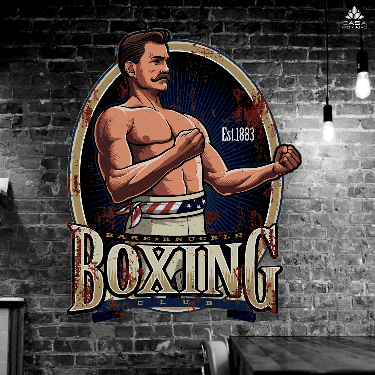 Blechschild "Boxing" – Retro Metallschild 60x48 cm