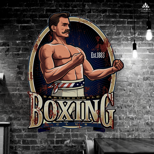 Blechschild "Boxing" – Retro Metallschild 60x48 cm