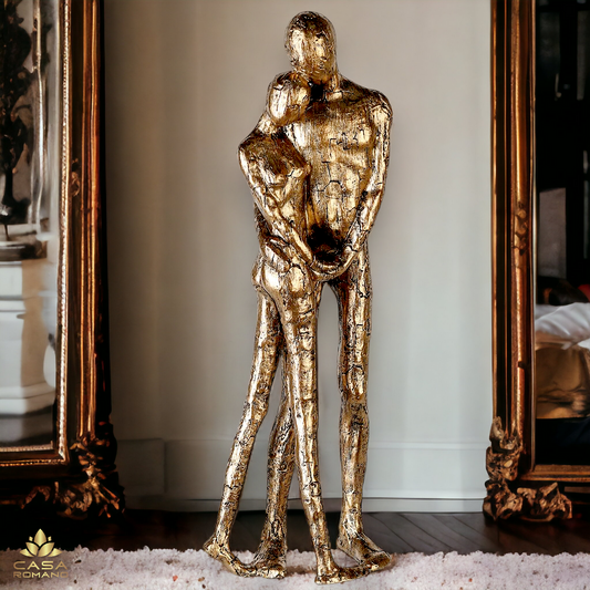 Figur "Gold Couple" antik champagnefarben