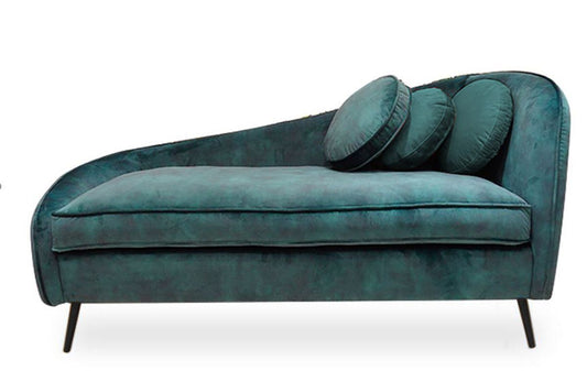 Sofa "Chic" – Grüner Samtbezug & Holzgestell, 163 cm