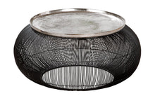 Beistelltisch "Puntual" – Rund, Aluminium Schwarz & Silber | Ø 64 cm | CASA ROMANO