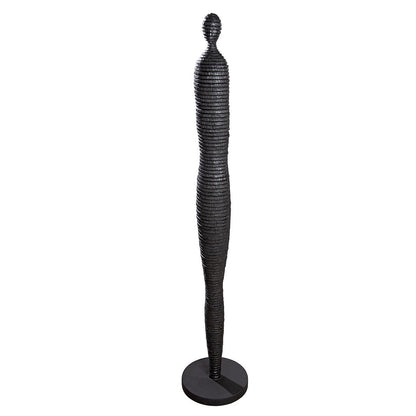 Skulptur "Lorient" – Moderne Figur in Schwarz, 134 cm