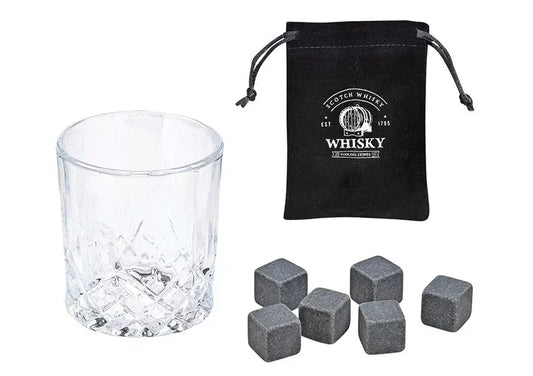 Whisky-Stein Set aus Basalt - Natürliche Kühle für Kenner