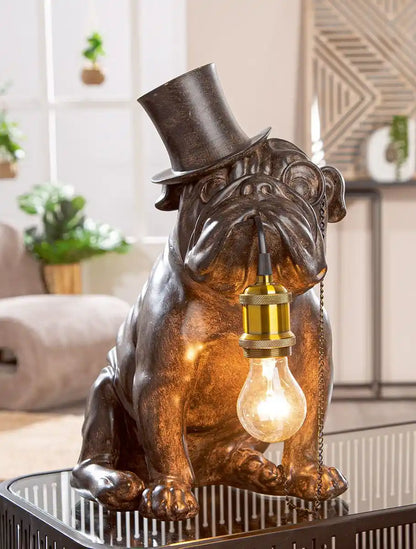 Tischleuchte Mops mit Zylinder | CASA ROMANO