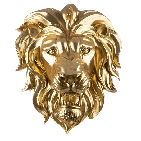 Wandobjekt LED Löwe "King of the Savannah" – Goldfarben
