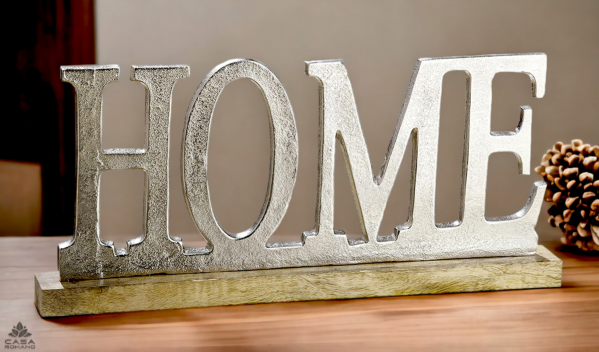 Schriftzug "HOME" – Moderner Wanddeko | 48 cm
