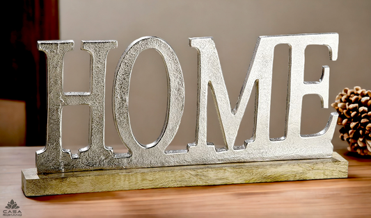 Schriftzug "HOME" – Moderner Wanddeko | 48 cm