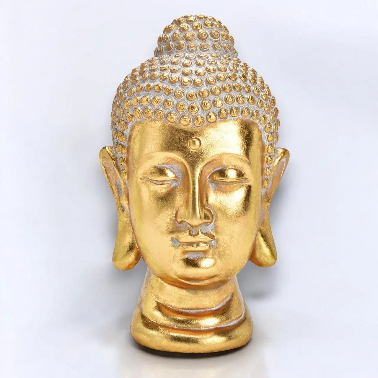 Buddhakopf  H 30cm in Gold