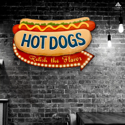 Blechschild "Hot Dog"  Retro-Deko