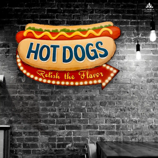 Blechschild "Hot Dog"  Retro-Deko
