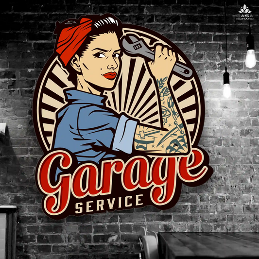 Blechschild "Blechschild Garage Service"