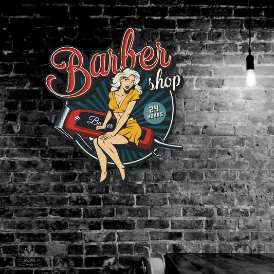 Blechschild  "Barber Shop"
