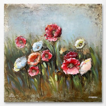 „Mohnblumen“ – Metallbild mit 3D-Optik | CASA ROMANO