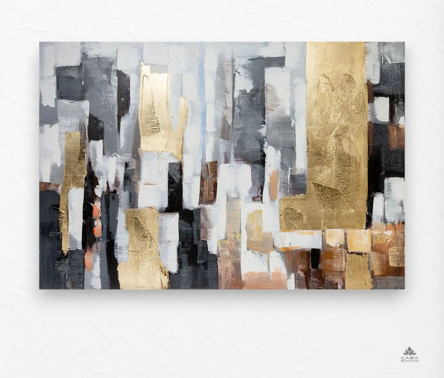 „Rechtecke“ – Handbemaltes Leinwandbild 120×80 cm