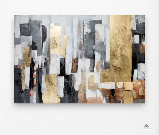 „Rechtecke“ – Handbemaltes Leinwandbild 120×80 cm