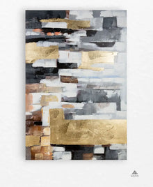 „Rechtecke“ – Handbemaltes Leinwandbild 120×80 cm | CASA ROMANO