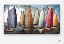 „Sailing Regatta“ – 3D-Optik Metallbild mit Bootmotiv | CASA ROMANO