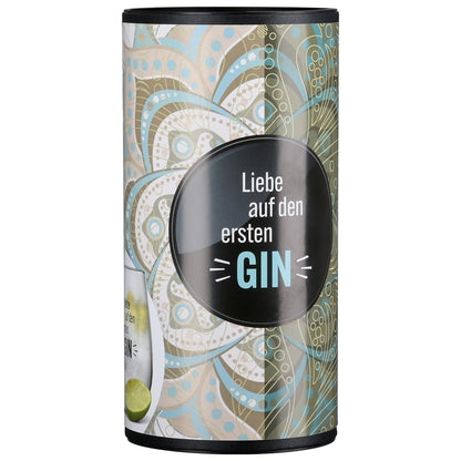 Gin Glas „Liebe auf den ersten GIN“ – Geschenkset mit Untersetzer & Box | CASA ROMANO