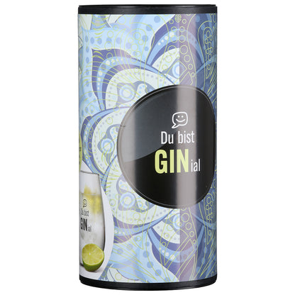 Gin Glas „Du bist GINial“ – Geschenkset mit Untersetzer & Box | CASA ROMANO