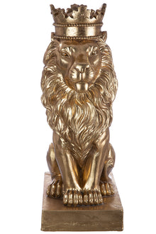 Skulptur Löwe "Könige der Tiere" – Gold mit metallischer Optik | CASA ROMANO