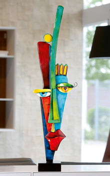 Skulptur schmal „Alta fronte“ – Metall, mehrfarbig | CASA ROMANO