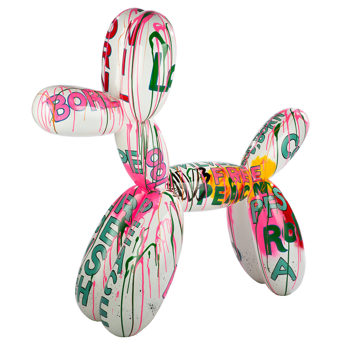 XXL Ballonhund Deko Figur 120 cm weiß – modernes Statement Design Objekt