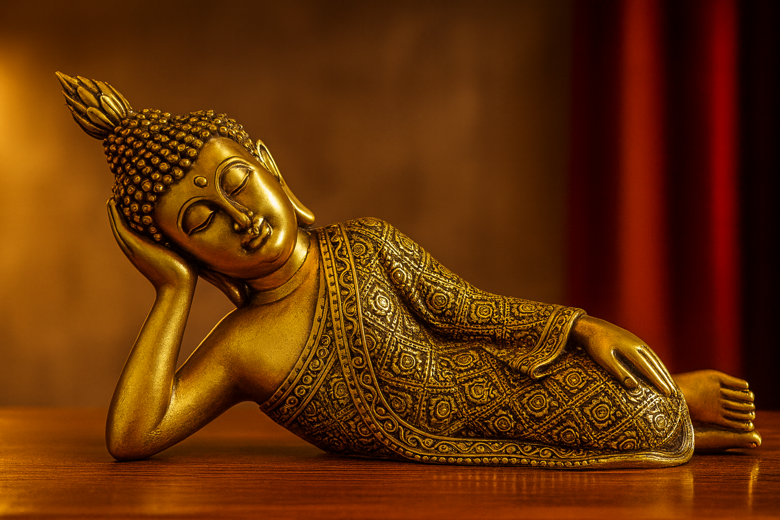 Buddafigur Liegend