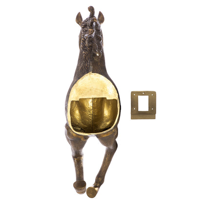 Wandobjekt Pferd "Dreamy" – Aluminium, bronzefarben