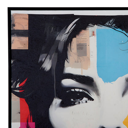 Bild rechteckig „Femme fatale“ – modernes Frauenmotiv, mehrfarbig, gerahmt