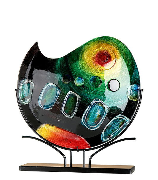 Glas Bodenvase „Sunrise“ 51 cm – Handbemaltes Designobjekt | CASA ROMANO