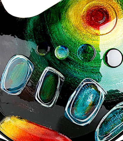 Glas Bodenvase „Sunrise“ 51 cm – Handbemaltes Designobjekt | CASA ROMANO