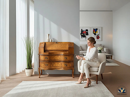 Schreibkommode Louis-XV Stil mit Intarsien | CASA ROMANO | CASA ROMANO