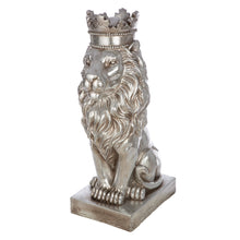 Skulptur Löwe "Könige der Tiere" – Silber mit metallischer Optik | CASA ROMANO