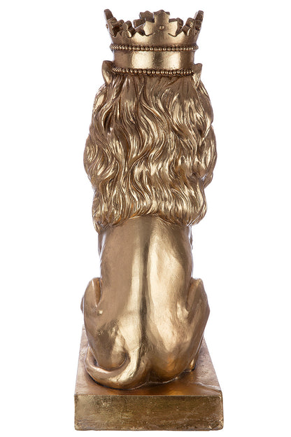 Skulptur Löwe "Könige der Tiere" – Gold mit metallischer Optik
