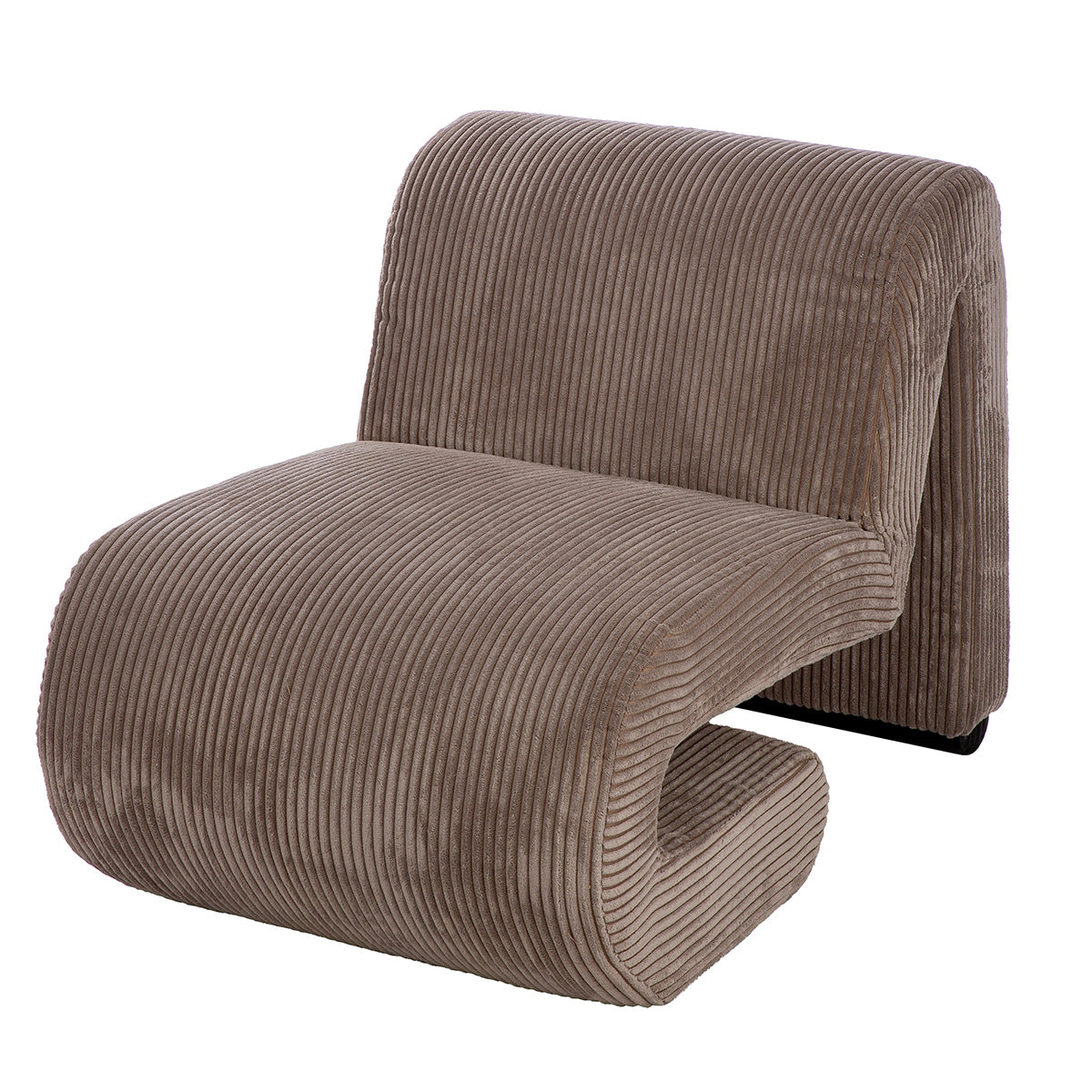 Moderner Design-Sessel „Poltrana“ aus Cordstoff – Beige (86×59×67 cm) | CASA ROMANO