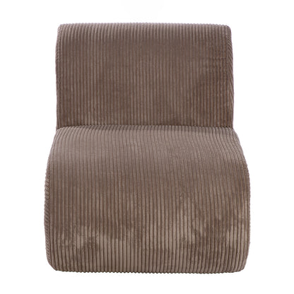 Moderner Design-Sessel „Poltrana“ aus Cordstoff – Beige (86×59×67 cm) | CASA ROMANO