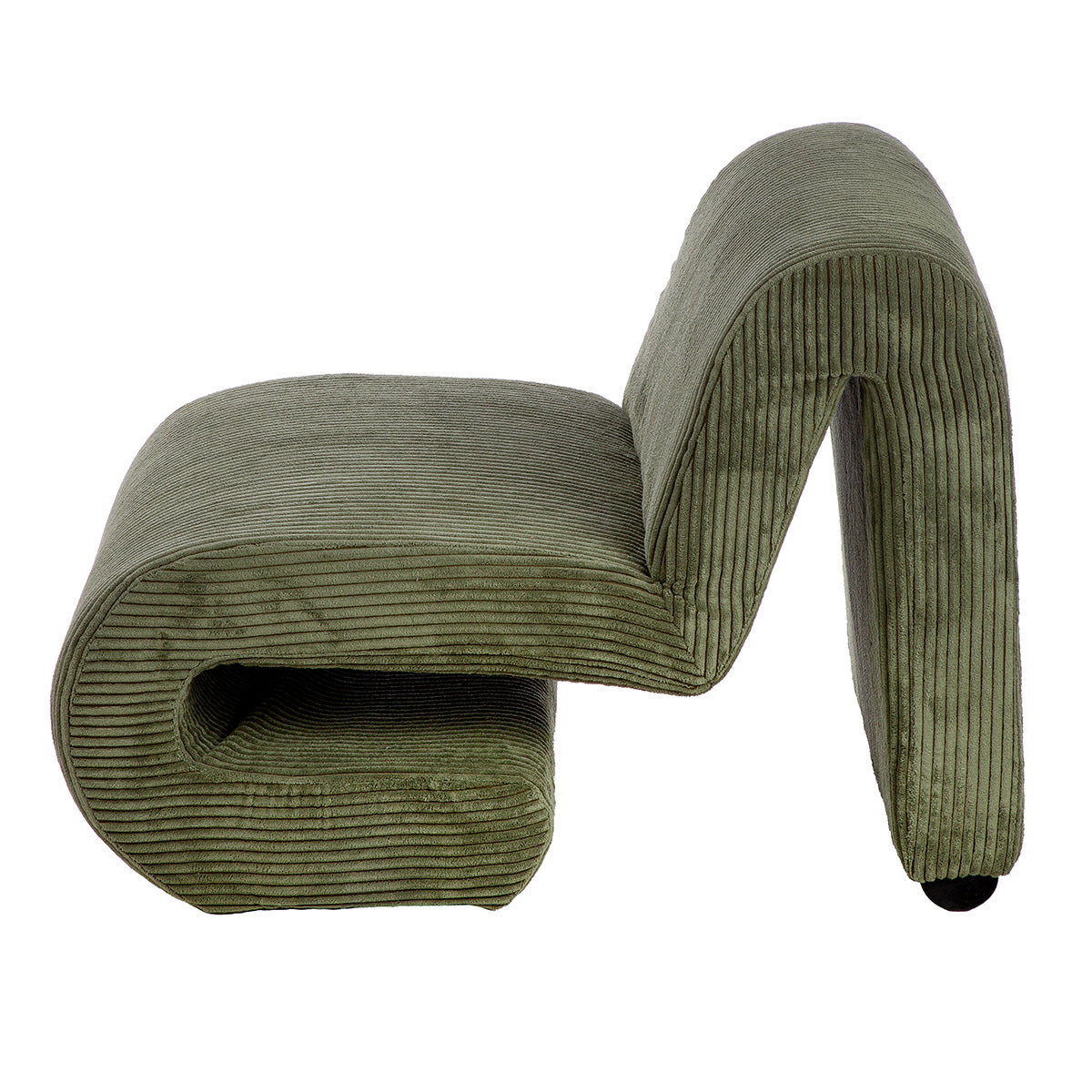 Moderner Design-Sessel „Poltrana“ aus Cordstoff – Grün (86×59×67 cm) | CASA ROMANO