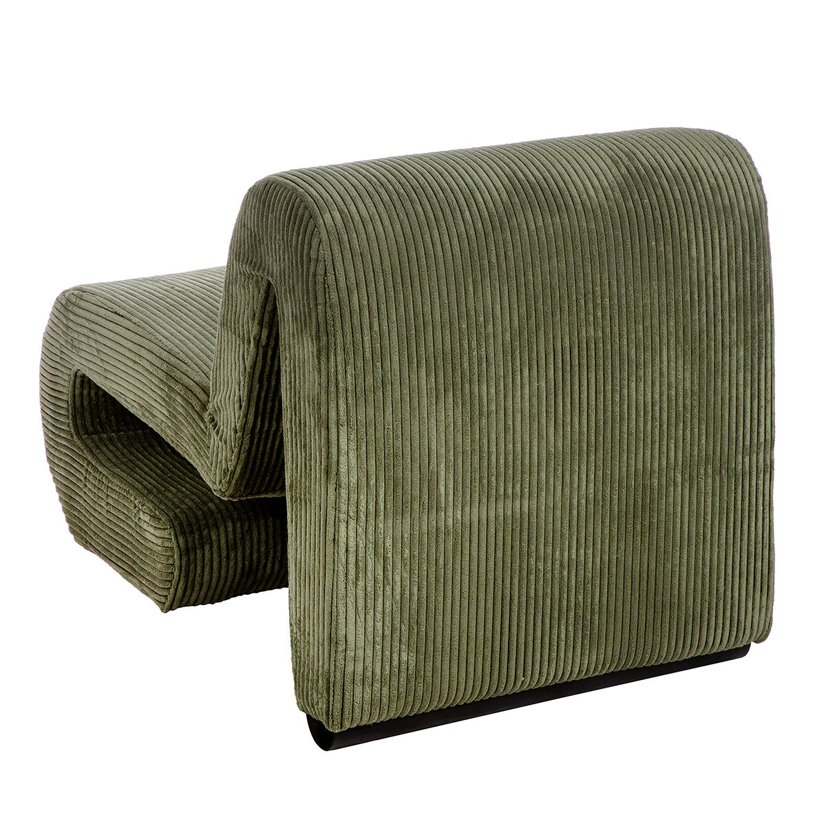 Moderner Design-Sessel „Poltrana“ aus Cordstoff – Grün (86×59×67 cm) | CASA ROMANO