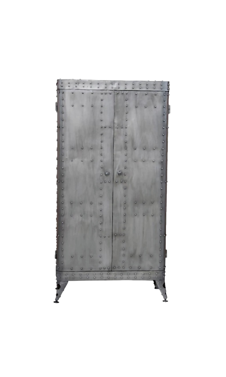 Schrank „Aviation“ – Industrial Design aus recyceltem Metall