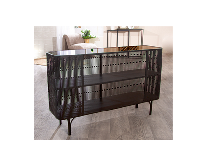 Sideboard „Como“ – Metall in modernem Matt-Schwarz