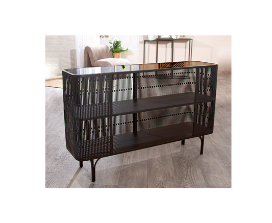 Sideboard „Como“ – Metall in modernem Matt-Schwarz