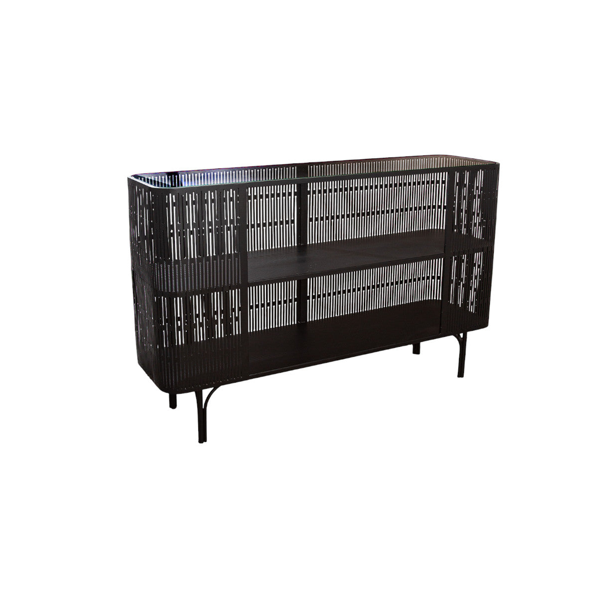 Sideboard „Como“ – Metall in modernem Matt-Schwarz