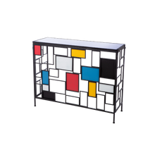 Sideboard „Mondrian“ – Glas & Metall im Modern-Art-Design | CASA ROMANO