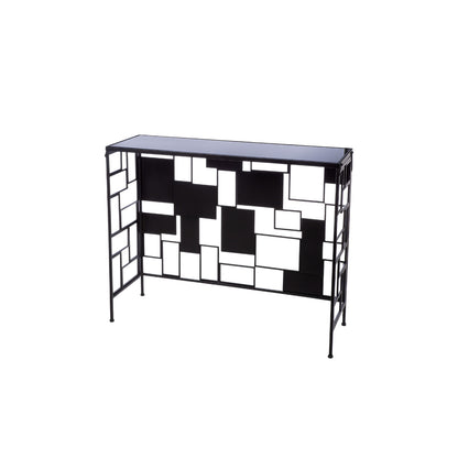 Sideboard „Mondrian“ – Glas & Metall im Modern-Art-Design